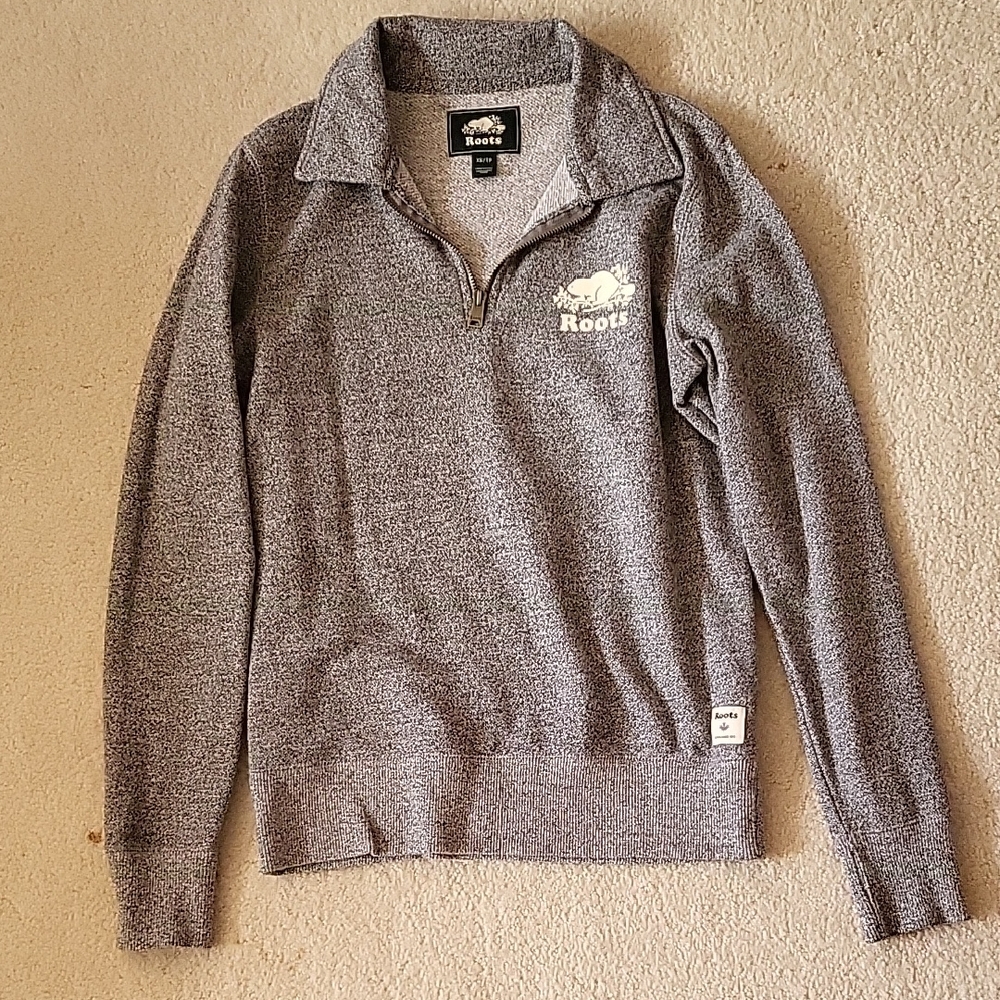 Roots Gray Quarter-Zip Women's Sweatshirt